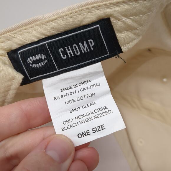 Dead Sexy Snapback 5 Panel Cap Beige One Size Adjustable Cotton Chomp - Picture 10 of 10